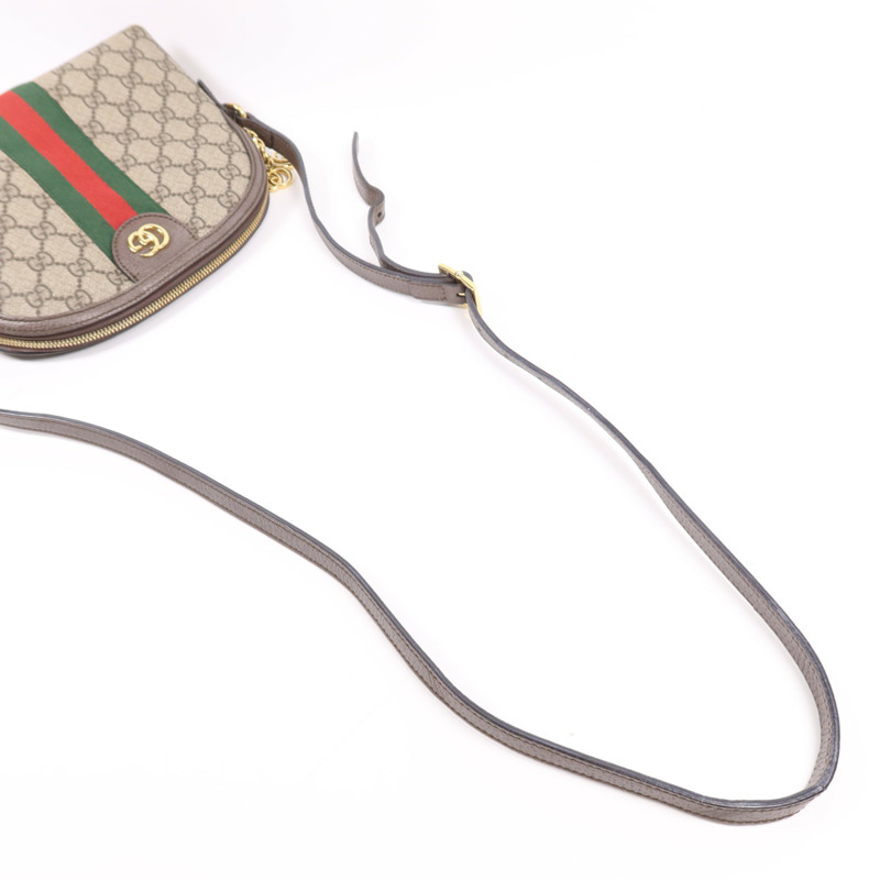 GUCCI 塗層帆布GG Ophidia金扣肩背袋-16
