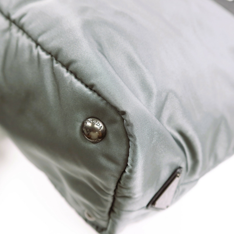 PRADA 尼龍2 Way Shoulder Bag銀扣手挽肩背兩用袋-8