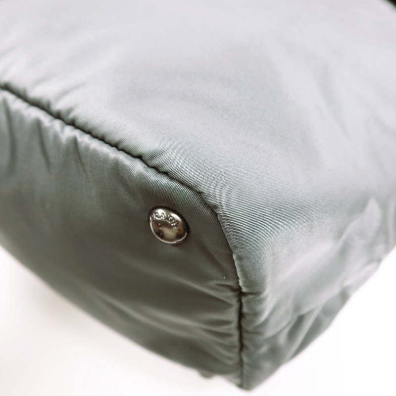 PRADA 尼龍2 Way Shoulder Bag銀扣手挽肩背兩用袋-10