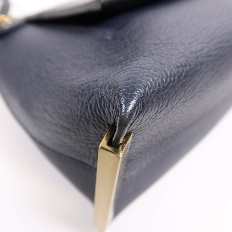 Chloe 牛皮皮革Clare金扣肩背袋-7