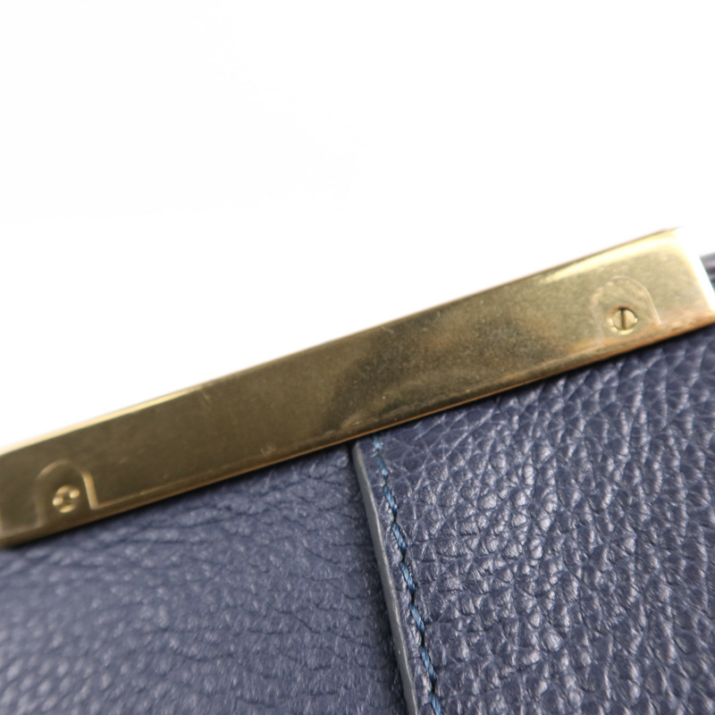 Chloe 牛皮皮革Clare金扣肩背袋-8