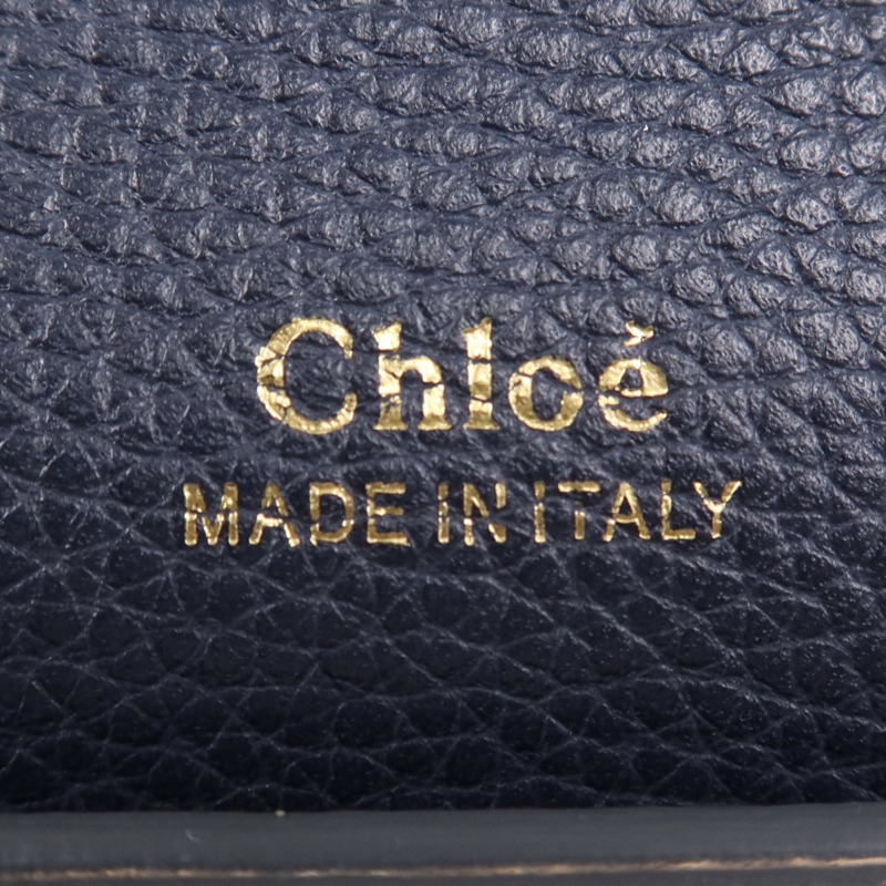 Chloe 牛皮皮革Clare金扣肩背袋-14