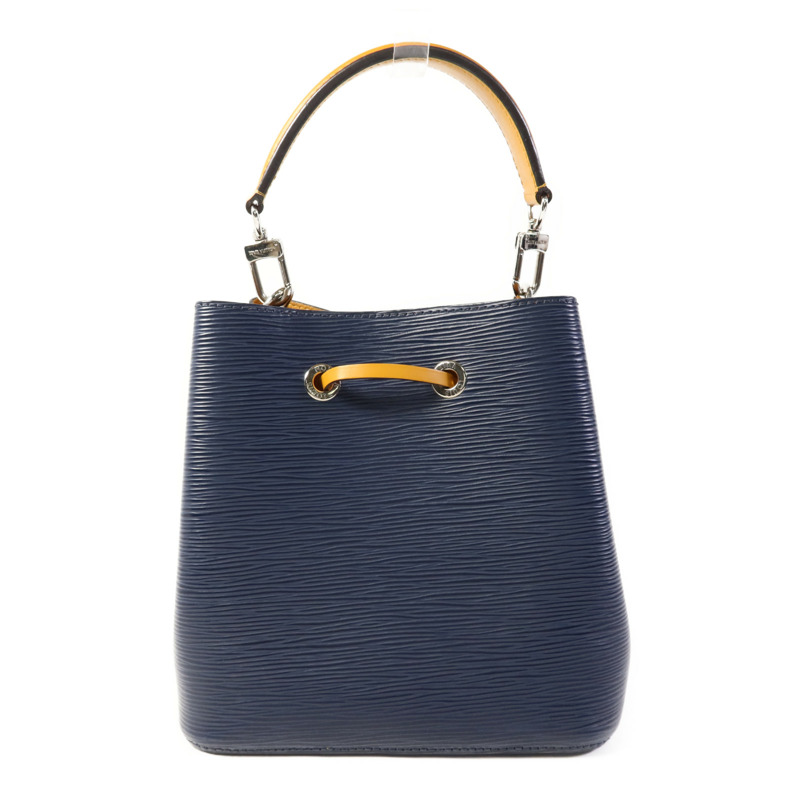 LOUIS VUITTON Epi Neo Noe BB銀扣手挽肩背兩用袋深藍色-1