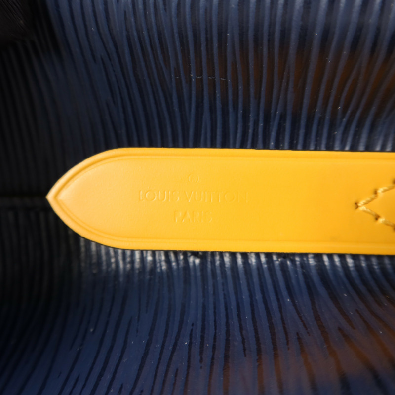 LOUIS VUITTON Epi Neo Noe BB銀扣手挽肩背兩用袋深藍色-6