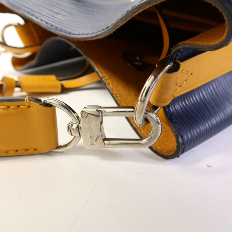 LOUIS VUITTON Epi Neo Noe BB銀扣手挽肩背兩用袋深藍色-8