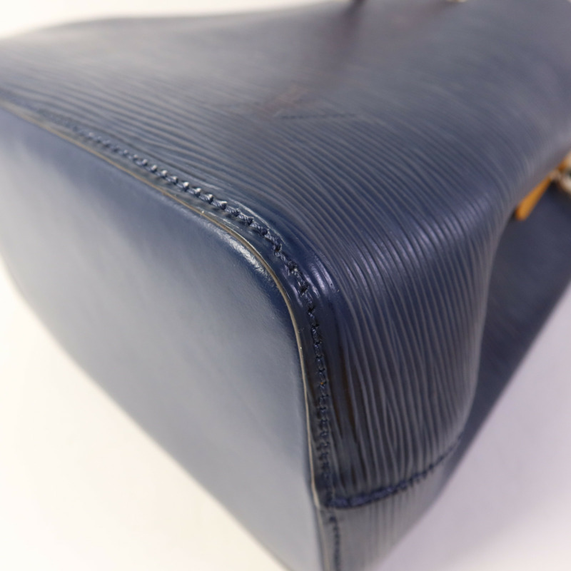 LOUIS VUITTON Epi Neo Noe BB銀扣手挽肩背兩用袋深藍色-12