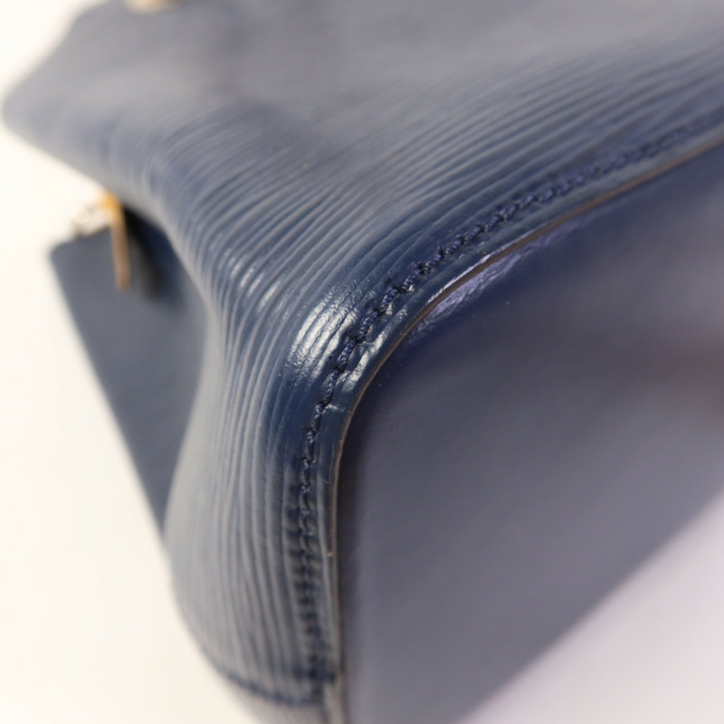 LOUIS VUITTON Epi Neo Noe BB銀扣手挽肩背兩用袋深藍色-13