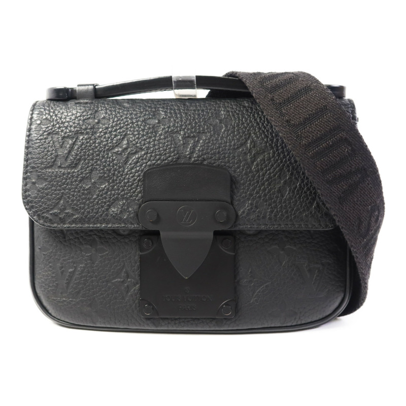 LOUIS VUITTON Taurillon Monogram S Lock Sling肩背袋-0