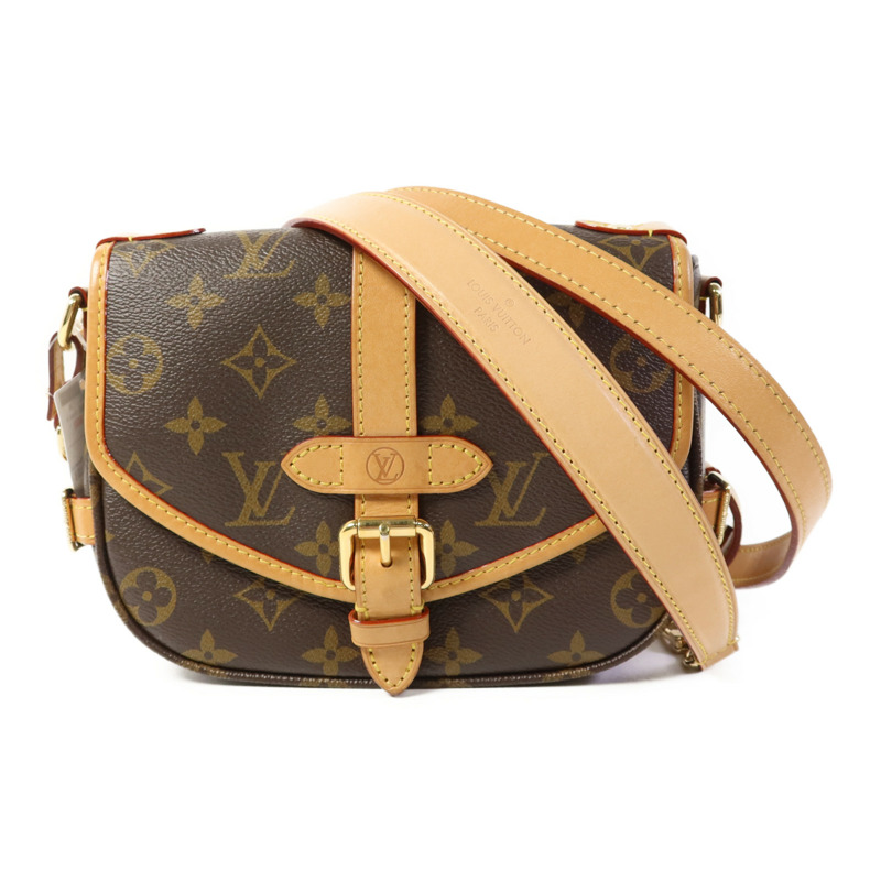 LOUIS VUITTON Monogram Saumur BB金扣手挽肩背兩用袋-0