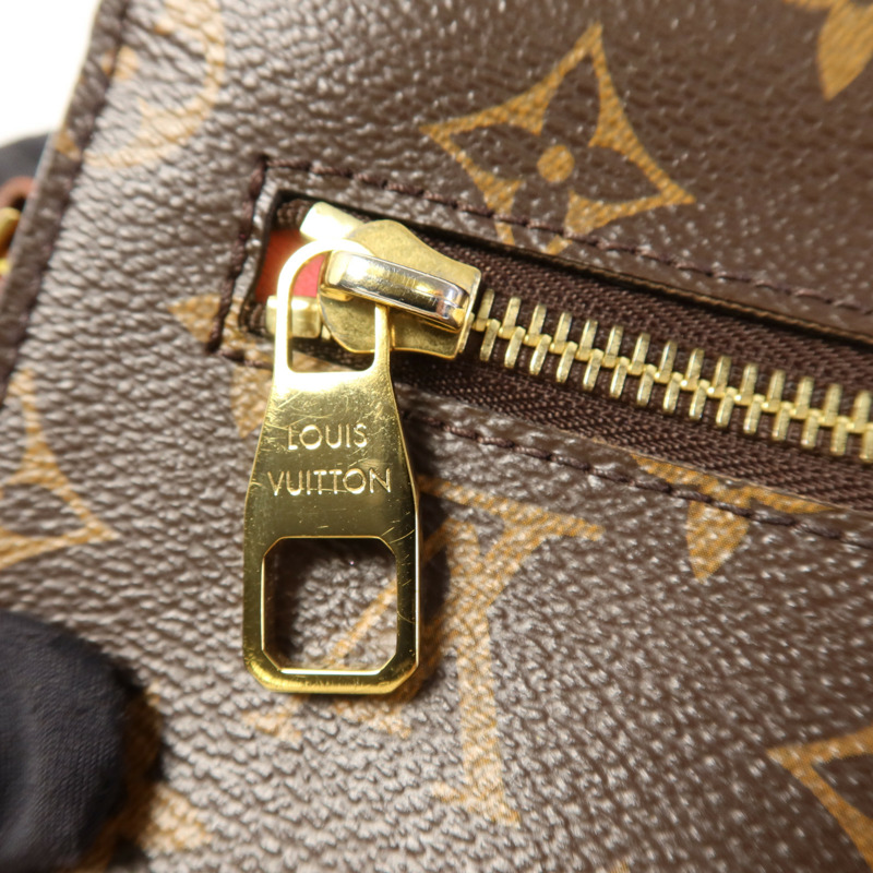LOUIS VUITTON Monogram Patches Pochette Metis金扣手挽肩背兩用袋棕色-10