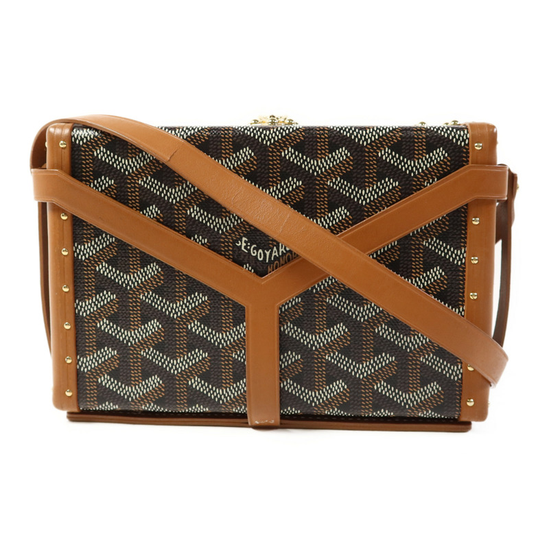 GOYARD 塗層帆布Minaudiere Trunk金扣肩背袋-0