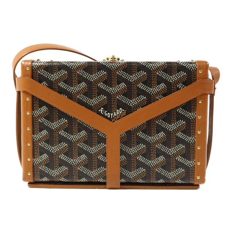 GOYARD 塗層帆布Minaudiere Trunk金扣肩背袋-1