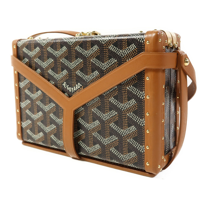 GOYARD 塗層帆布Minaudiere Trunk金扣肩背袋-2
