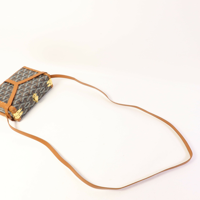 GOYARD 塗層帆布Minaudiere Trunk金扣肩背袋-4