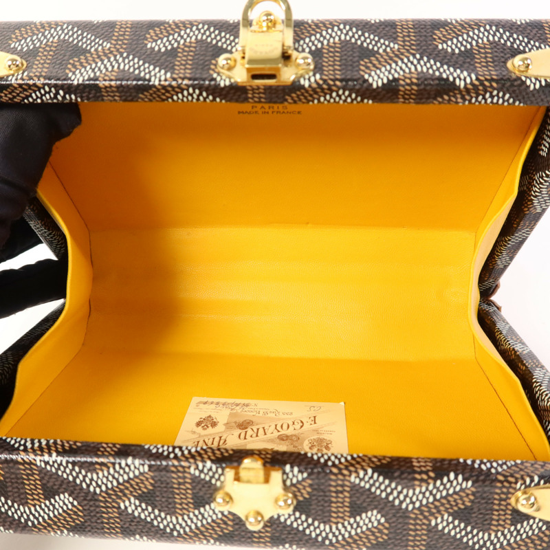 GOYARD 塗層帆布Minaudiere Trunk金扣肩背袋-5
