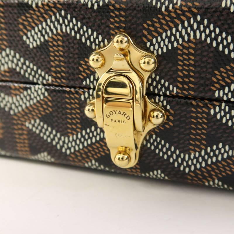 GOYARD 塗層帆布Minaudiere Trunk金扣肩背袋-8
