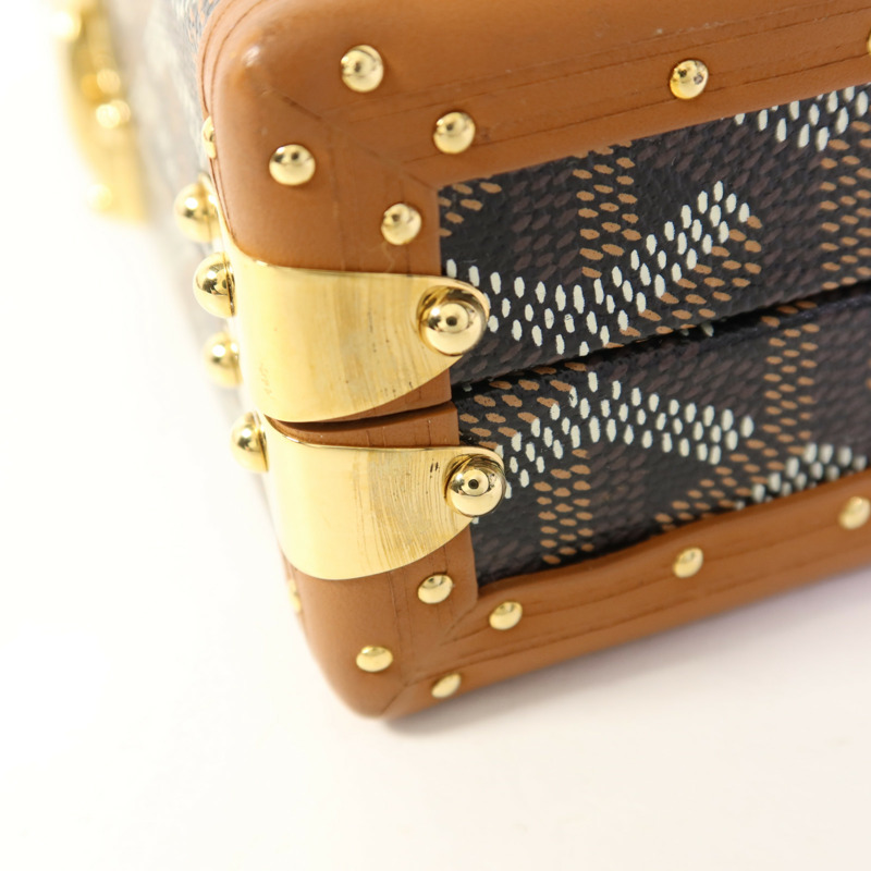 GOYARD 塗層帆布Minaudiere Trunk金扣肩背袋-10