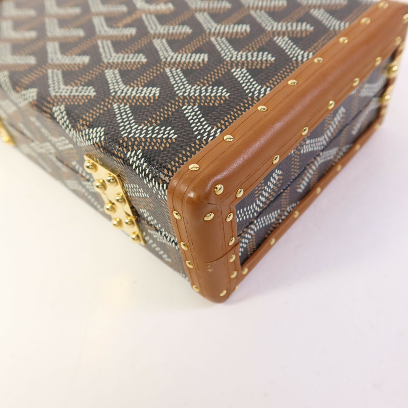 GOYARD 塗層帆布Minaudiere Trunk金扣肩背袋-14
