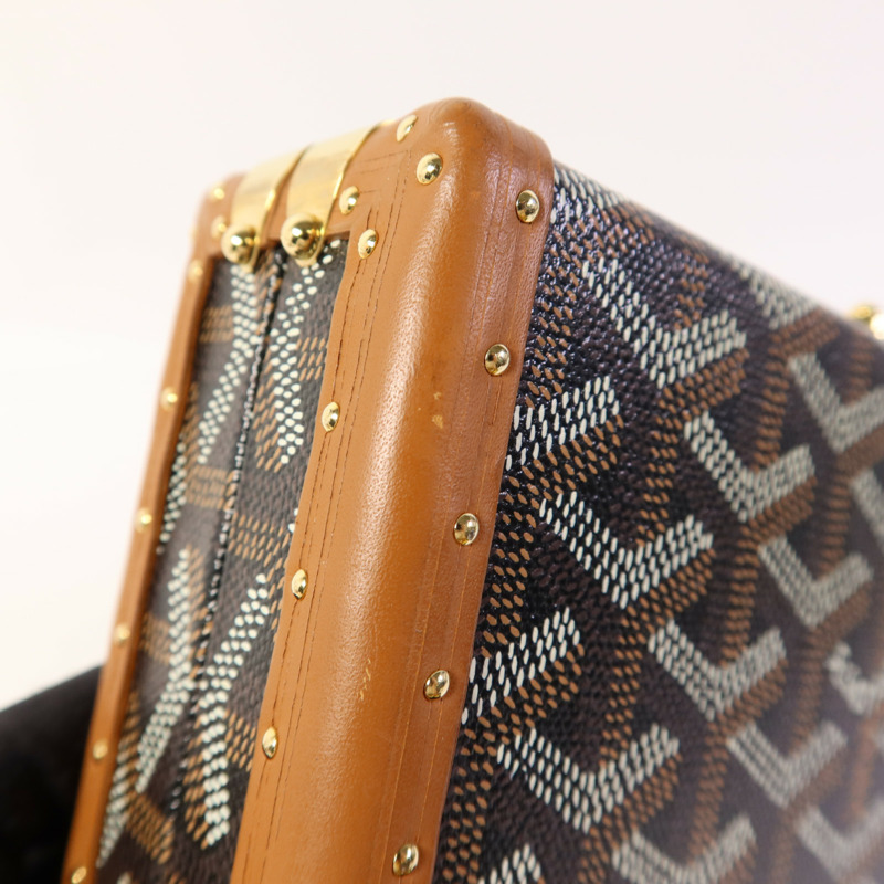 GOYARD 塗層帆布Minaudiere Trunk金扣肩背袋-16