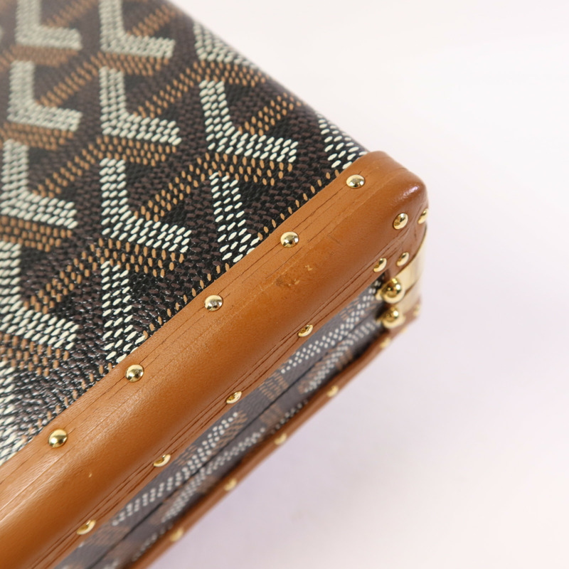 GOYARD 塗層帆布Minaudiere Trunk金扣肩背袋-17