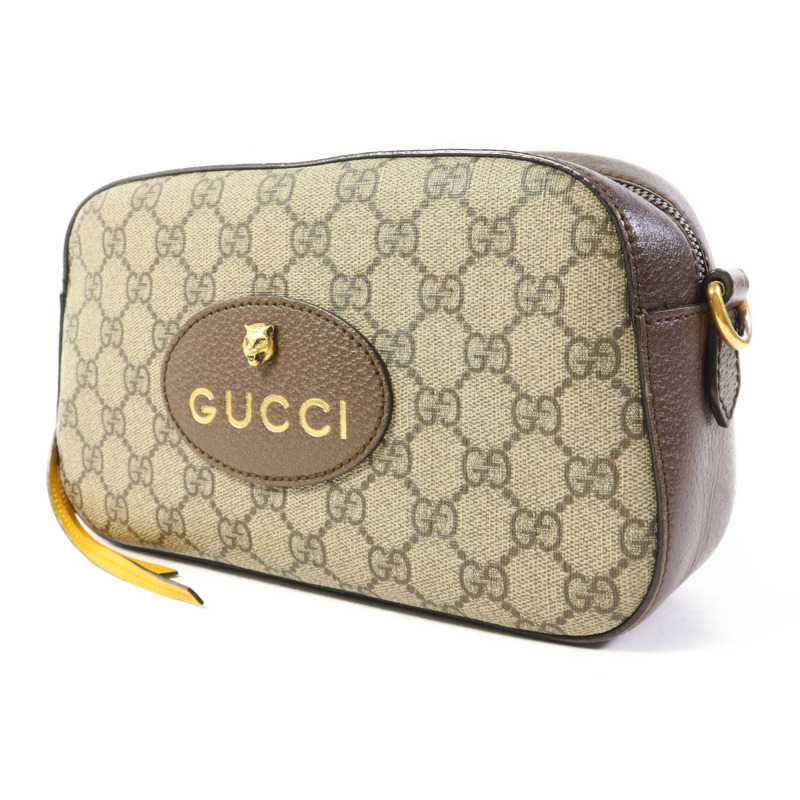 GUCCI 塗層帆布GG Supreme Messenger金扣肩背袋-2