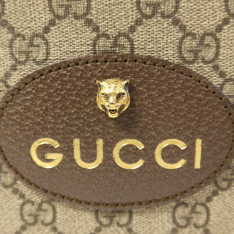 GUCCI 塗層帆布GG Supreme Messenger金扣肩背袋-9