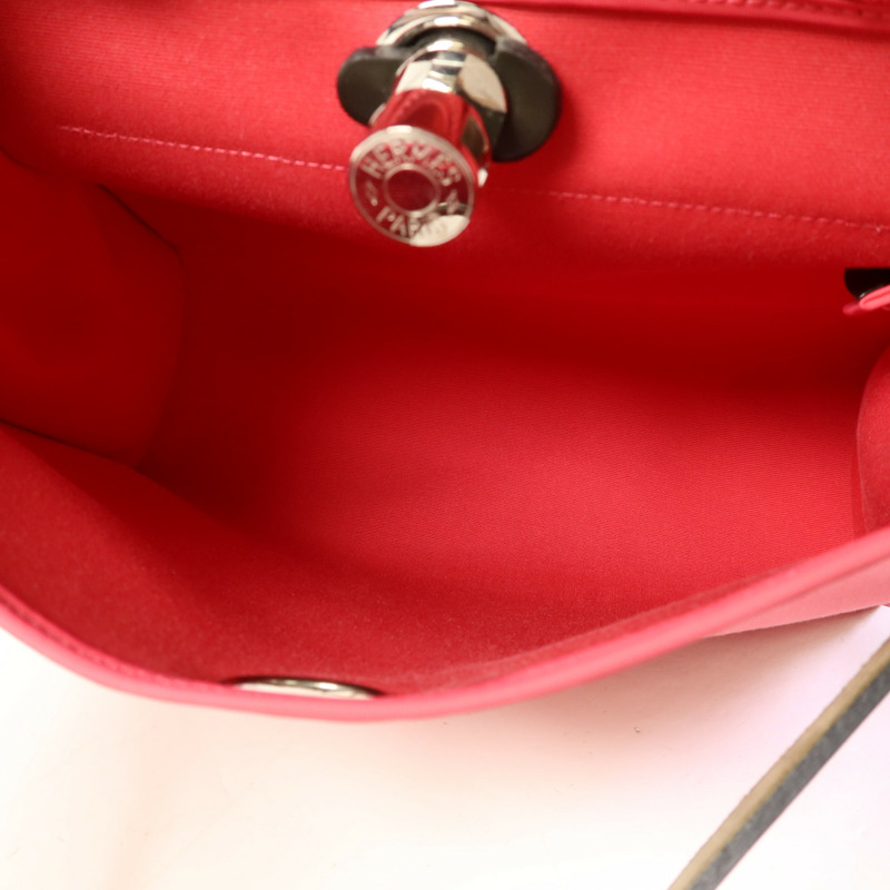 HERMES 帆布Herbag Zip 31銀扣手挽肩背兩用袋-4