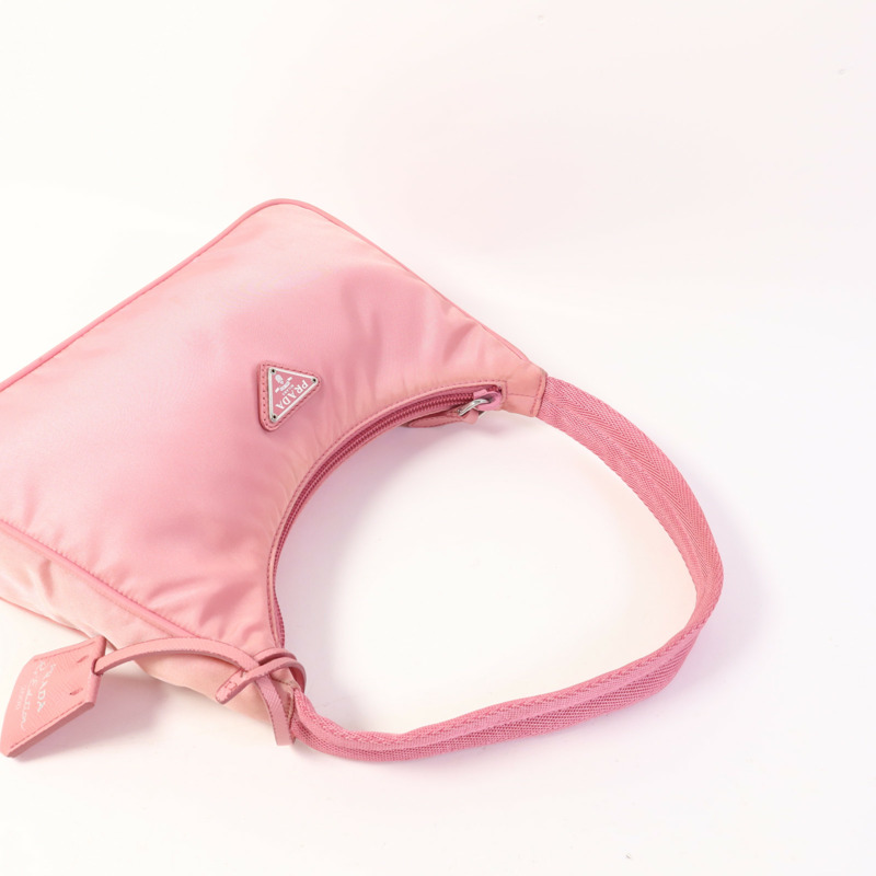 PRADA 尼龍Re-Edition 2000銀扣手挽袋-4