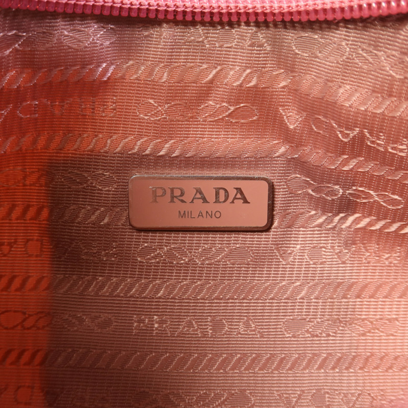 PRADA 尼龍Re-Edition 2000銀扣手挽袋-6