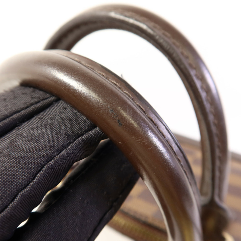 LOUIS VUITTON Damier Alma BB金扣手挽肩背兩用袋棕色-18