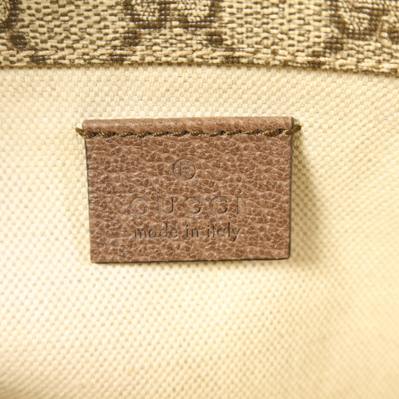 GUCCI 塗層帆布GG Messenger Bag金扣肩背袋-6