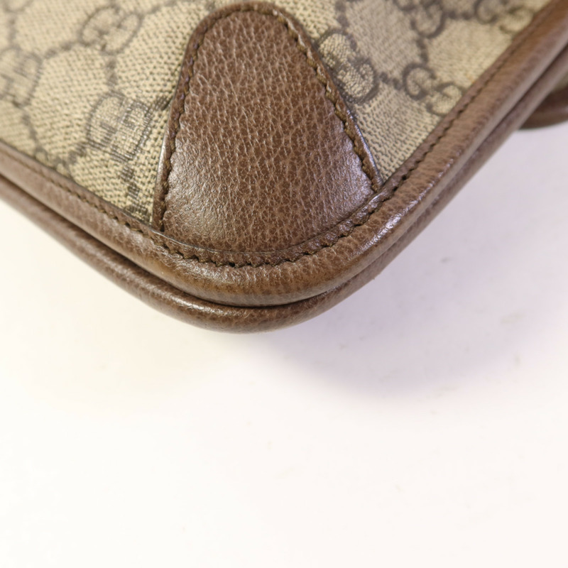 GUCCI 塗層帆布GG Messenger Bag金扣肩背袋-14