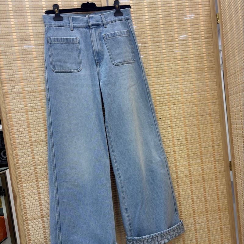 Dior迪奧早秋度假系列淺藍牛仔褲 32碼-0