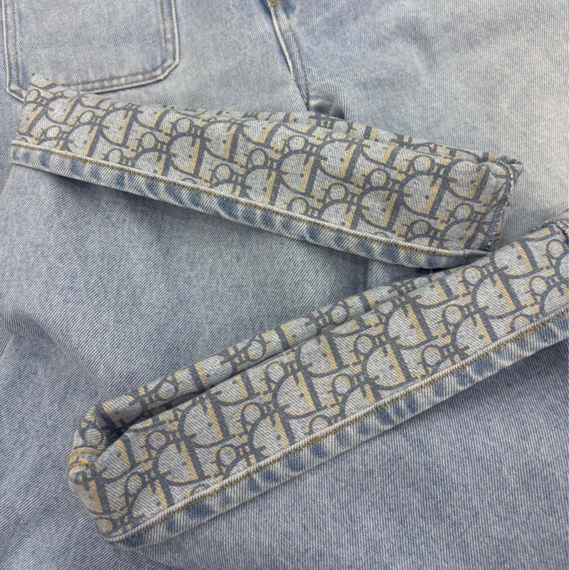 Dior迪奧早秋度假系列淺藍牛仔褲 32碼-3