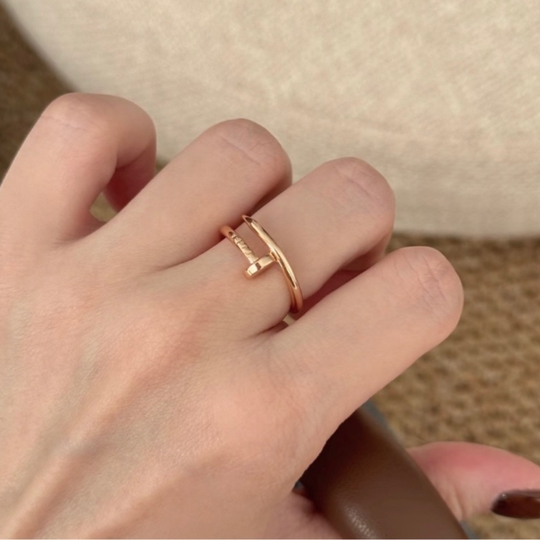 Cartier 釘子戒指 Cartier戒指 玫瑰金 49號-0