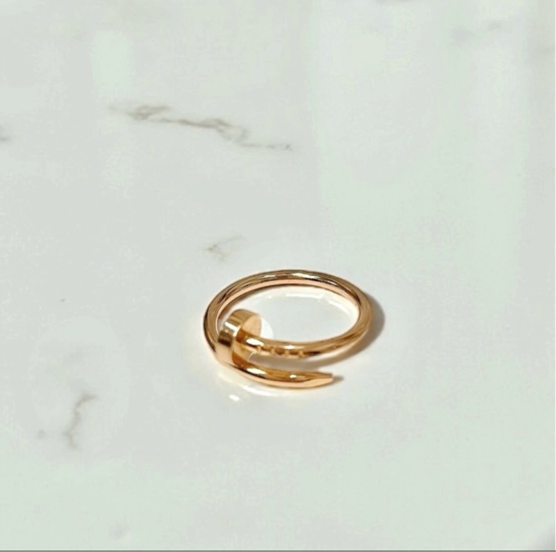 Cartier 釘子戒指 Cartier戒指 玫瑰金 49號-2