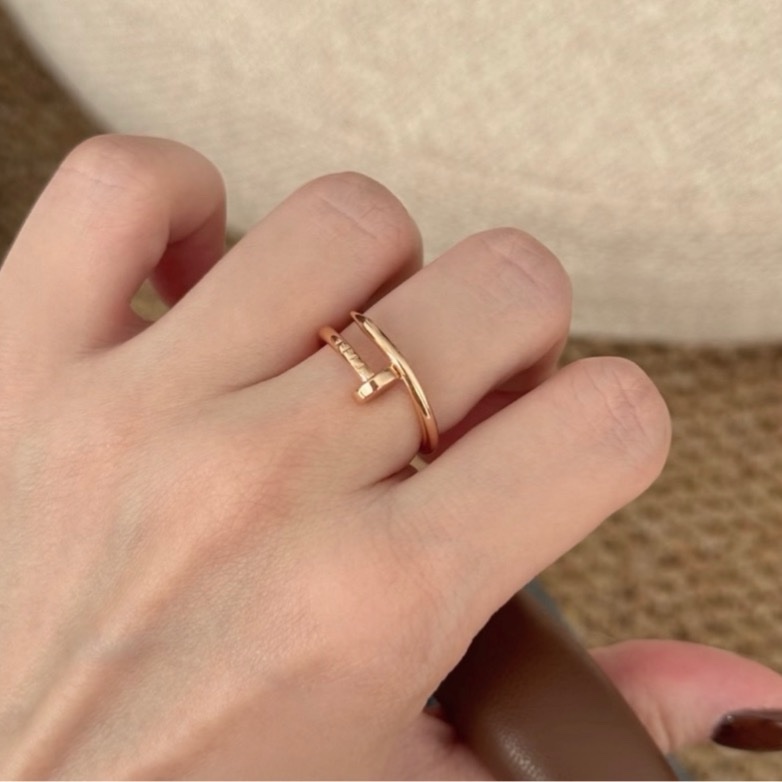 Cartier 釘子戒指 Cartier戒指 玫瑰金 49號-10