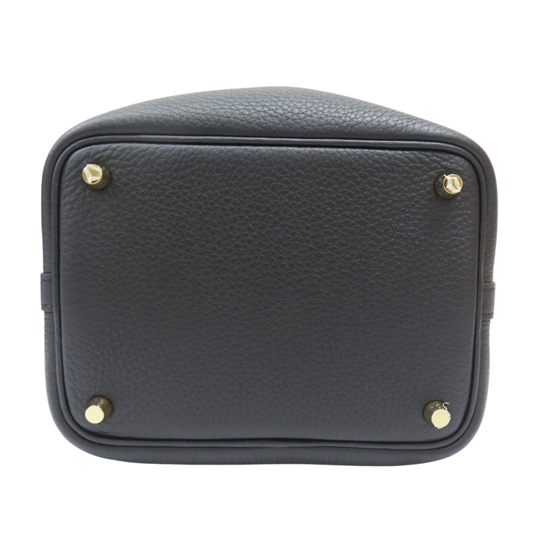 黑色 Taurillon牛皮 Picotin Lock 18 手提包 B刻 金扣【HERMES 愛馬仕】-3