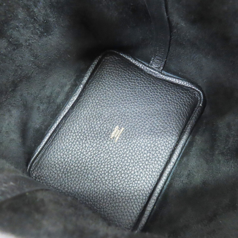 黑色 Taurillon牛皮 Picotin Lock 18 手提包 B刻 金扣【HERMES 愛馬仕】-4