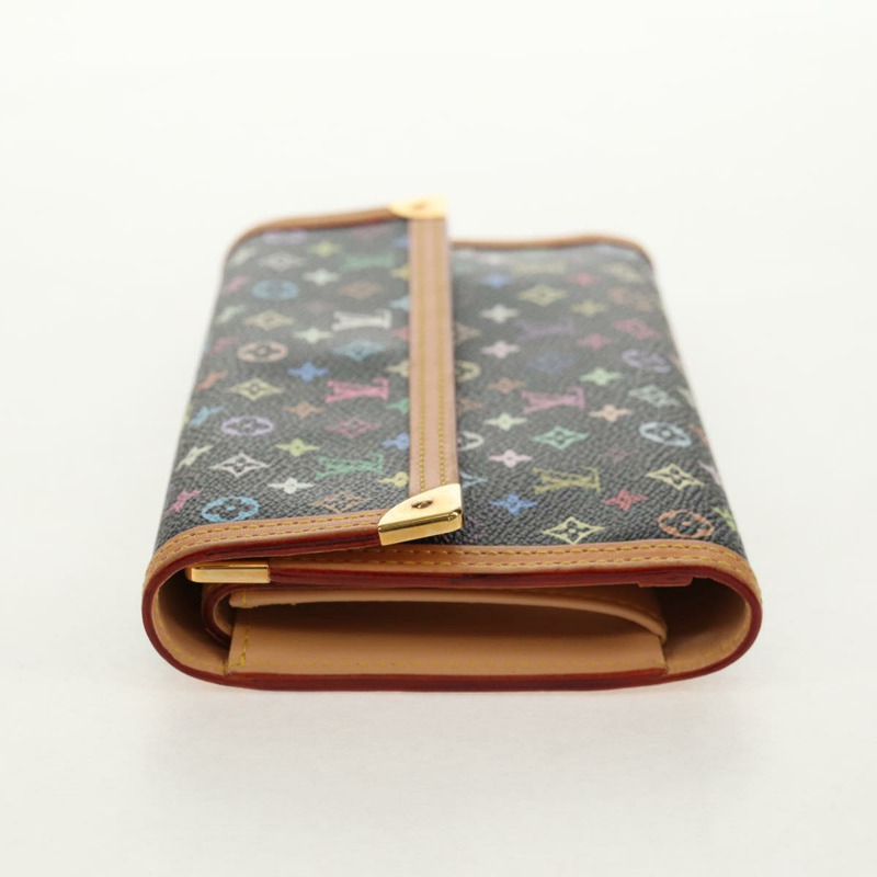 【日本直送】路易威登 Monogram Multicolor Porte Tresor 皮夾 黑色 M92658 正品 150783V-2
