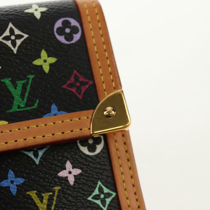 【日本直送】路易威登 Monogram Multicolor Porte Tresor 皮夾 黑色 M92658 正品 150783V-17