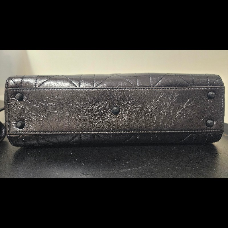 Dior Lady D-Sire My ABCDior Bag Black Macrocannage Crinkled Calfskin-3