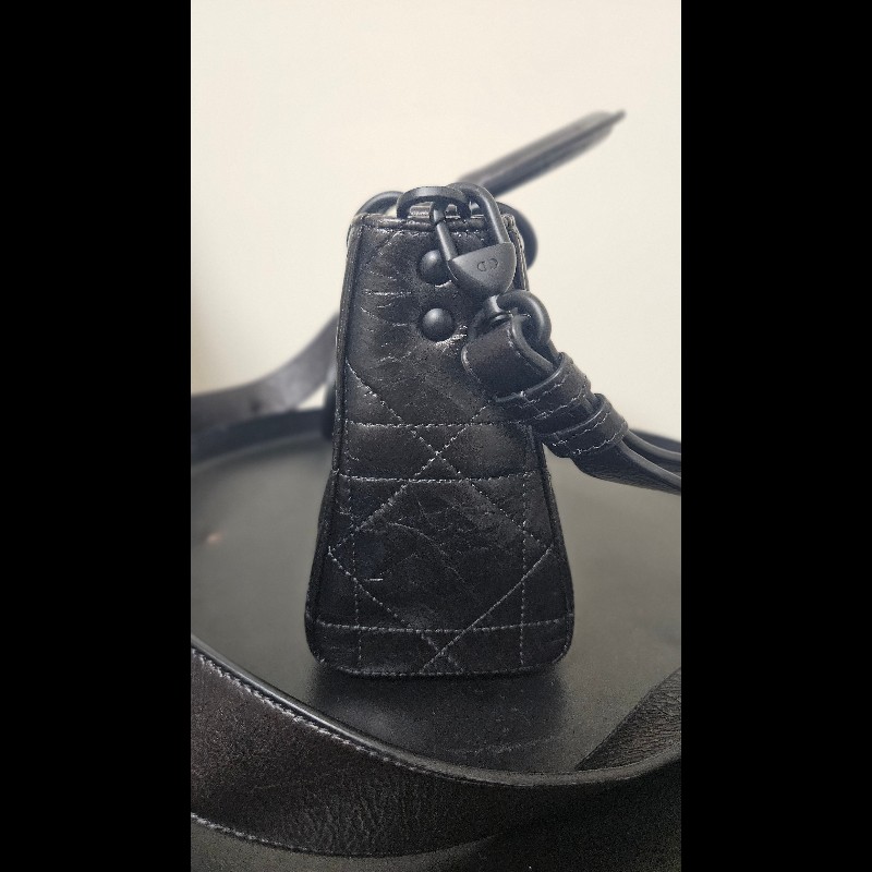 Dior Lady D-Sire My ABCDior Bag Black Macrocannage Crinkled Calfskin-5