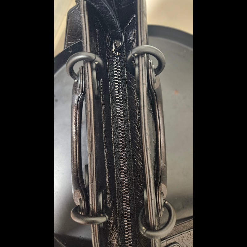 Dior Lady D-Sire My ABCDior Bag Black Macrocannage Crinkled Calfskin-11