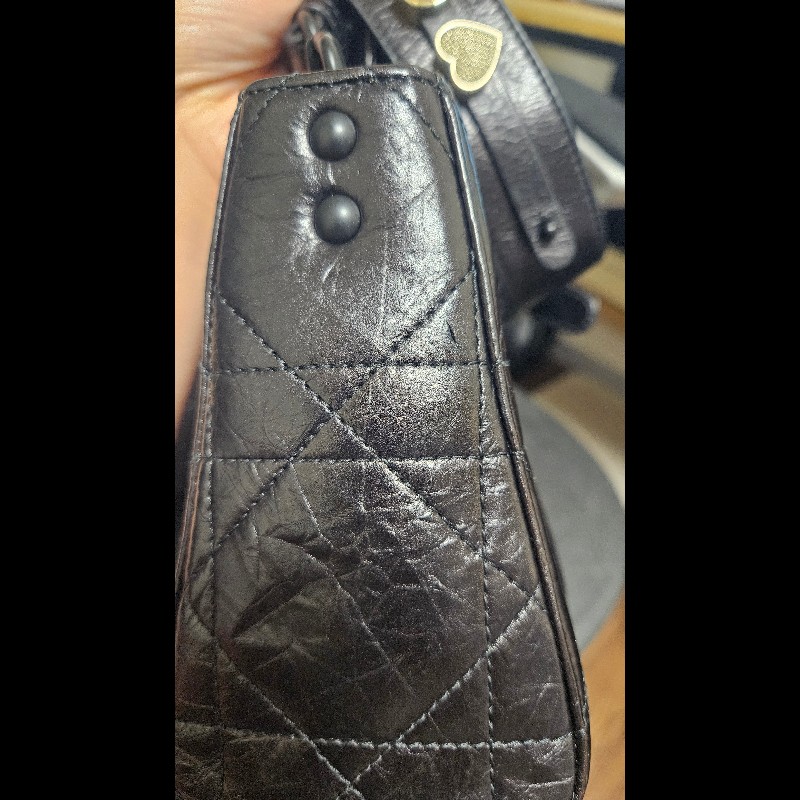 Dior Lady D-Sire My ABCDior Bag Black Macrocannage Crinkled Calfskin-14