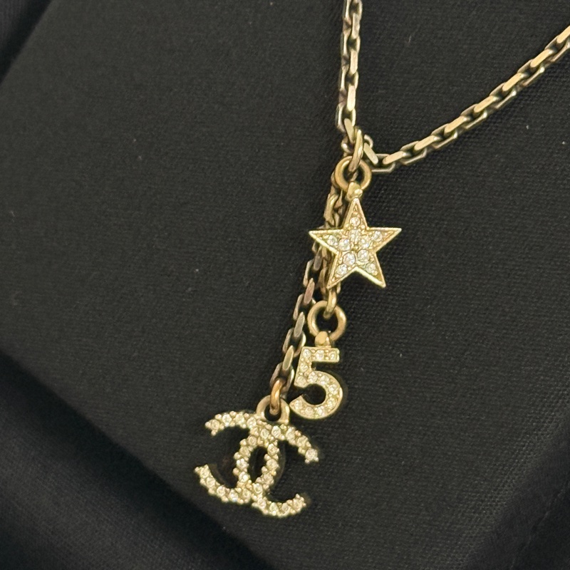 Chanel香奈兒雙C星星五號項鍊-0
