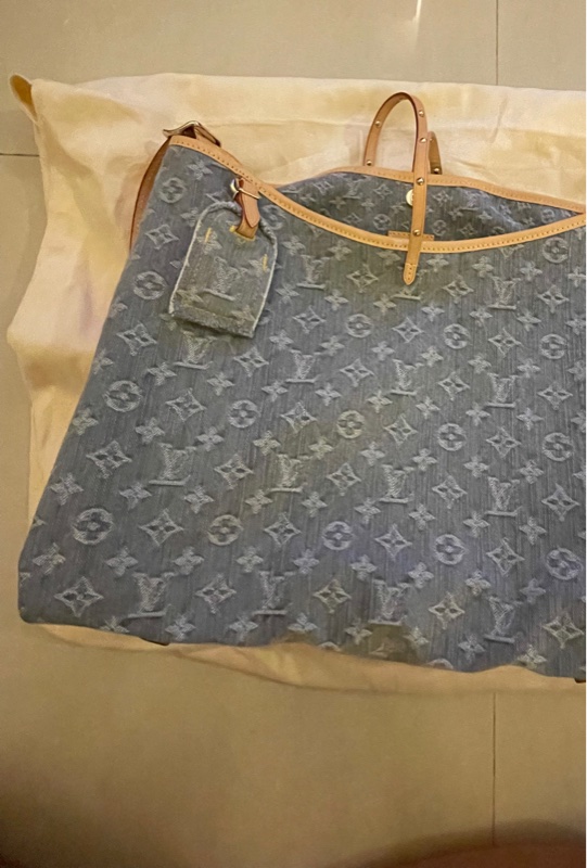 Louis Vuitton Carryall大號灰色牛仔包-1