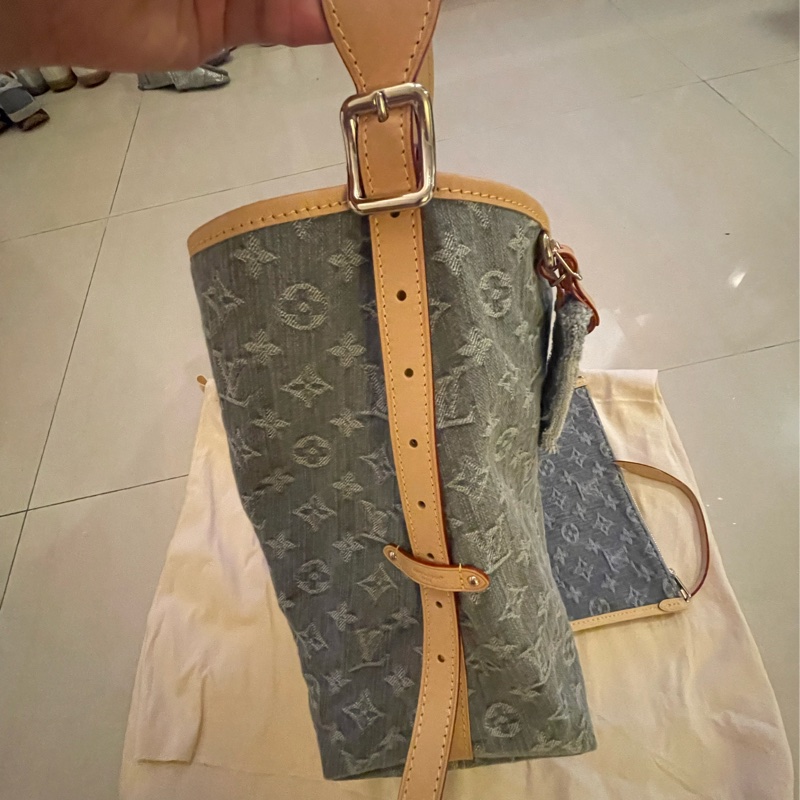 Louis Vuitton Carryall大號灰色牛仔包-3