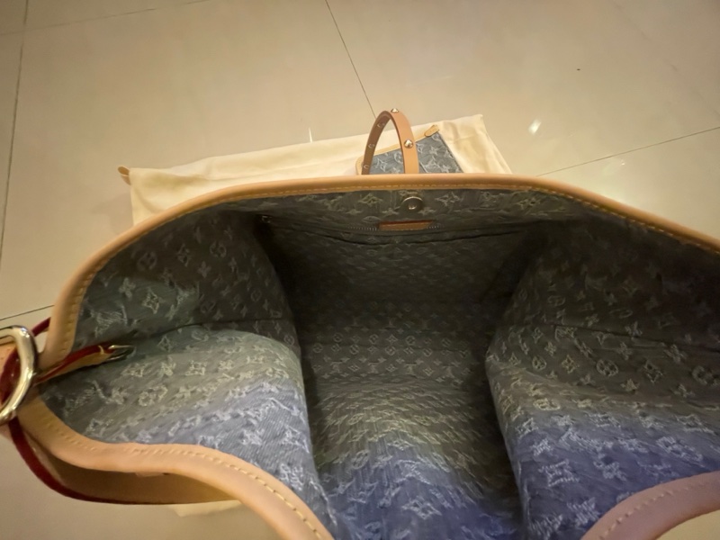 Louis Vuitton Carryall大號灰色牛仔包-5