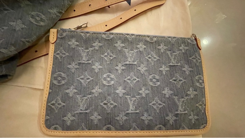 Louis Vuitton Carryall大號灰色牛仔包-6